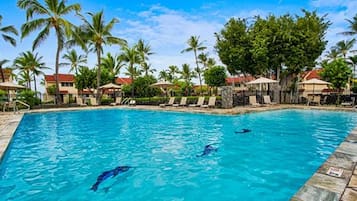 公寓式客房, 多张床, 部分海洋景观 (Keauhou Kona Surf & Racquet Club #37) | 泳池 | 室外游泳池