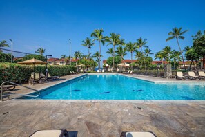 Apartment, 1 King-Bett, Bergblick (Keauhou Kona Surf & Racquet Club #176) | Pool | Außenpool