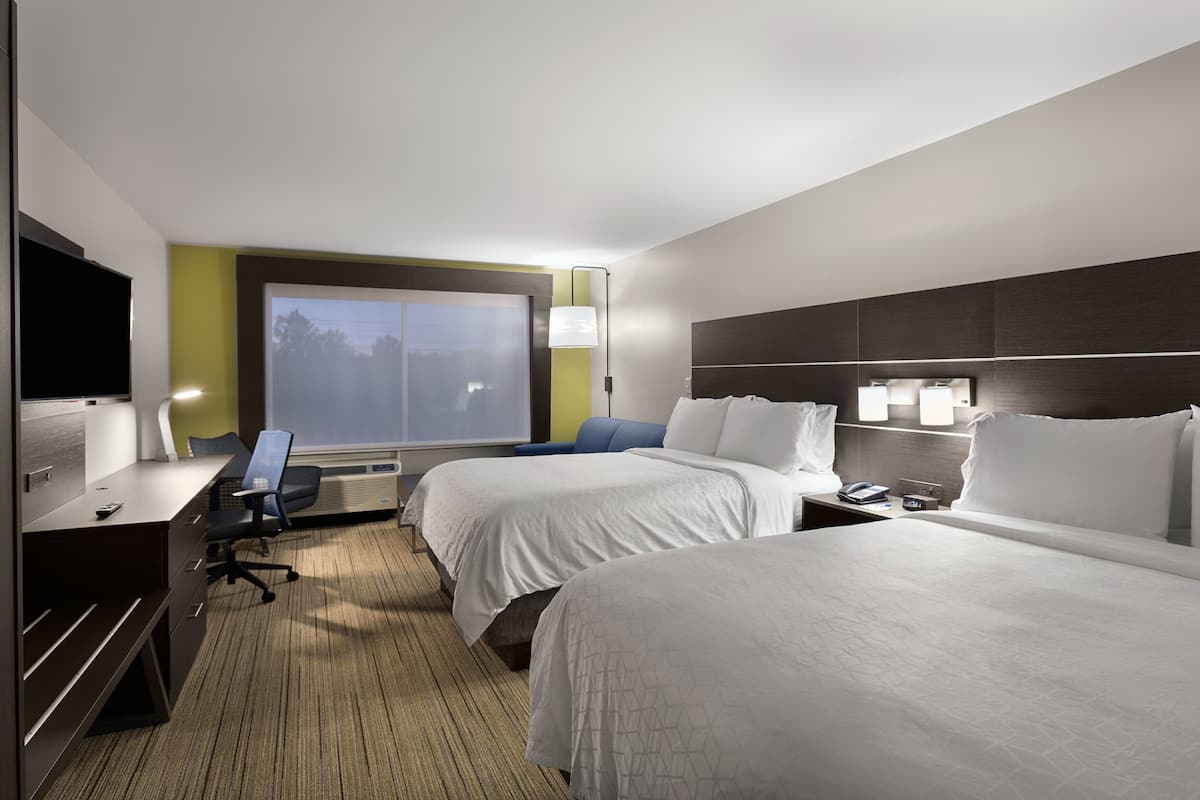 suite, 2 queen beds (living area) | in-room safe, desk, blackout curtains, iron/ironing board