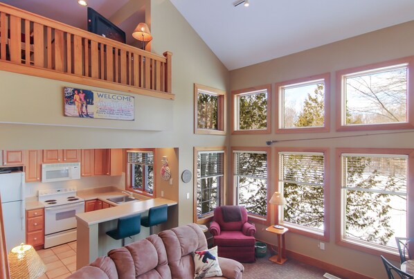 TV, fireplace, DVD player