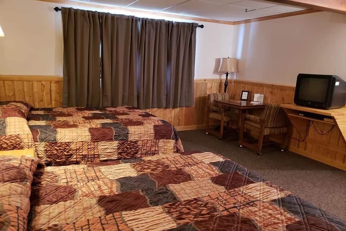 Economy Double Room, 2 Double Beds, Mountain View
