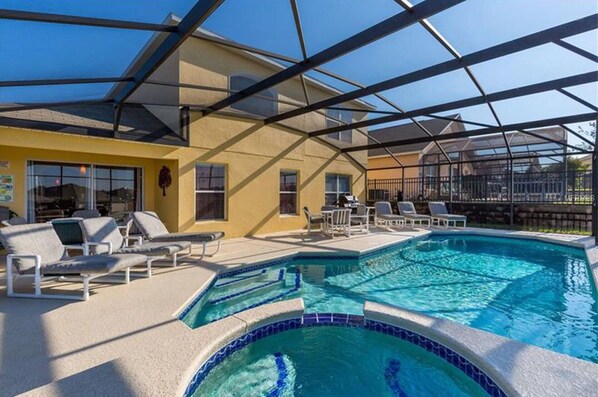 A heated pool