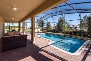 A heated pool - You have Found the Ultimate Luxury 5 Bedroom Villa on Champions Gate Resort, Orlando Villas 2510 (Davenport)