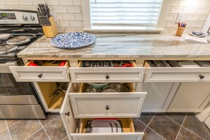 Fridge, microwave, oven, stovetop - Luxurious, Historic 4BR Home in Downtown Winston (Winston-Salem)