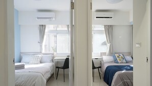 3 bedrooms, desk, iron/ironing board, travel cot - H&K 3/2 New Deco Taipei 101/WTC MRT 1 minute TICC (Taipei City)