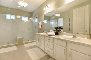 Hair dryer, towels