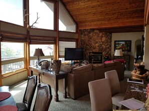 TV, fireplace, DVD player