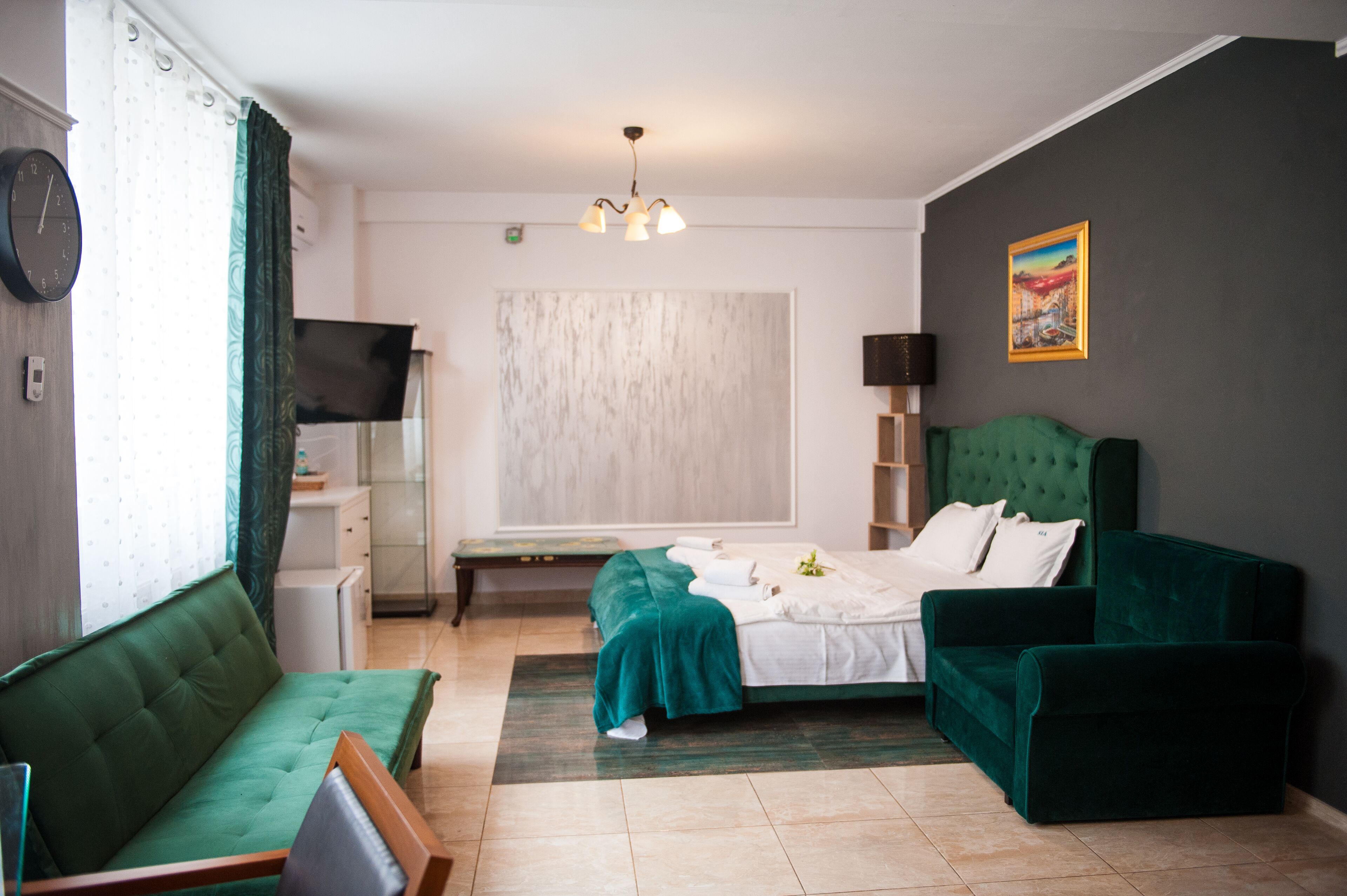 Hypo-allergenic bedding, individually decorated, individually furnished