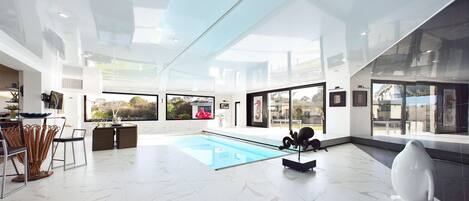 Indoor pool, a heated pool