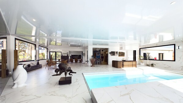 Indoor pool, a heated pool