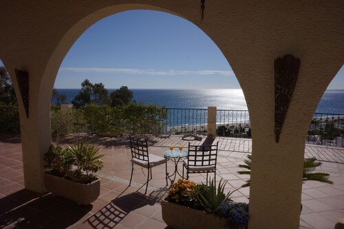 Panoramic Sea Views overlooking Mojacar playa beach.