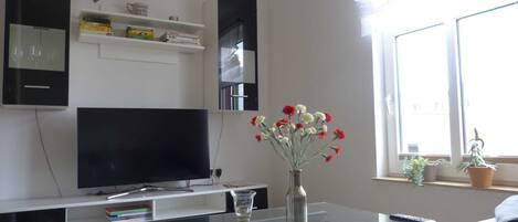 Flachbildfernseher, Kamin