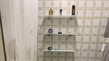 Bathtub, hair dryer, bidet