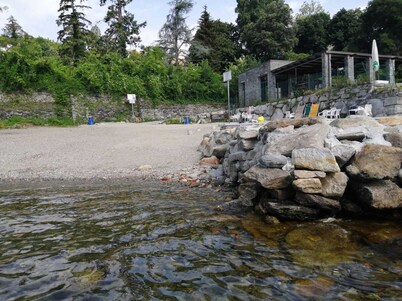 Studio with a breathtaking view of Lake Maggiore, incl. 1 PP Ged.