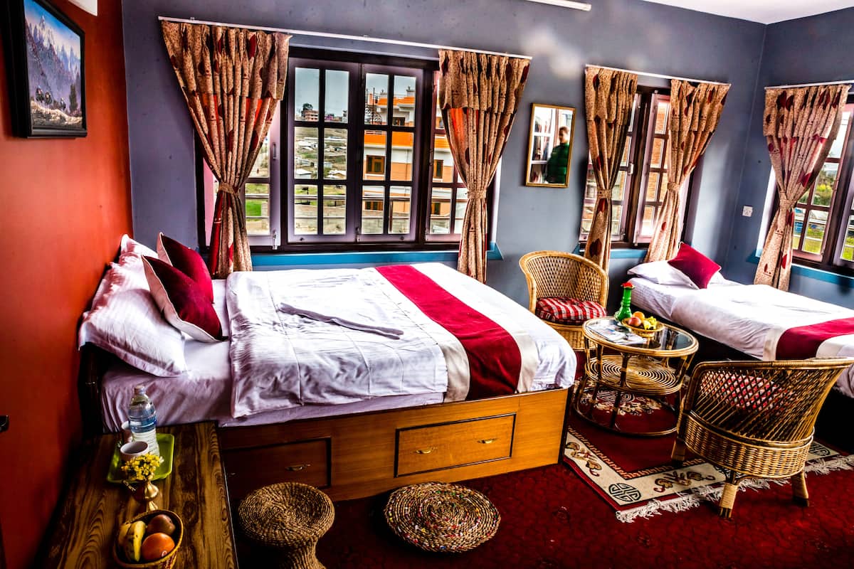 Habitación doble estándar, 1 cama matrimonial, vista al jardín