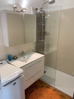Shower, hair dryer