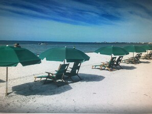 På stranden og strandhåndklær