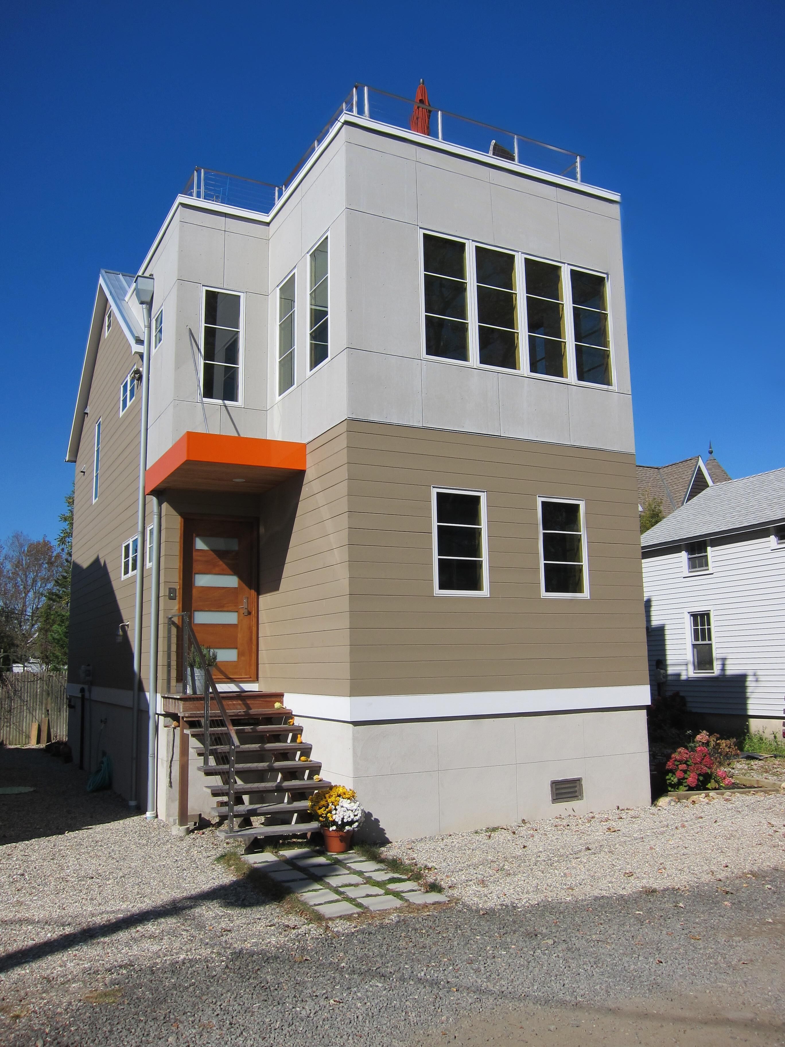 Modern Waterfront Home  <br>steps from the water in quiet beachside neighborhood 