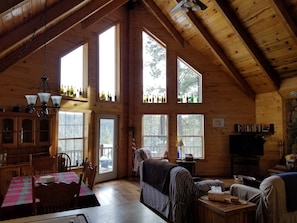 TV, fireplace, DVD player, table football