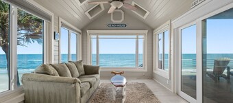 Beach Front Home w/ Large Deck/Fire Pit