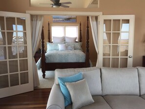 Smart TV, fireplace, video games, DVD player