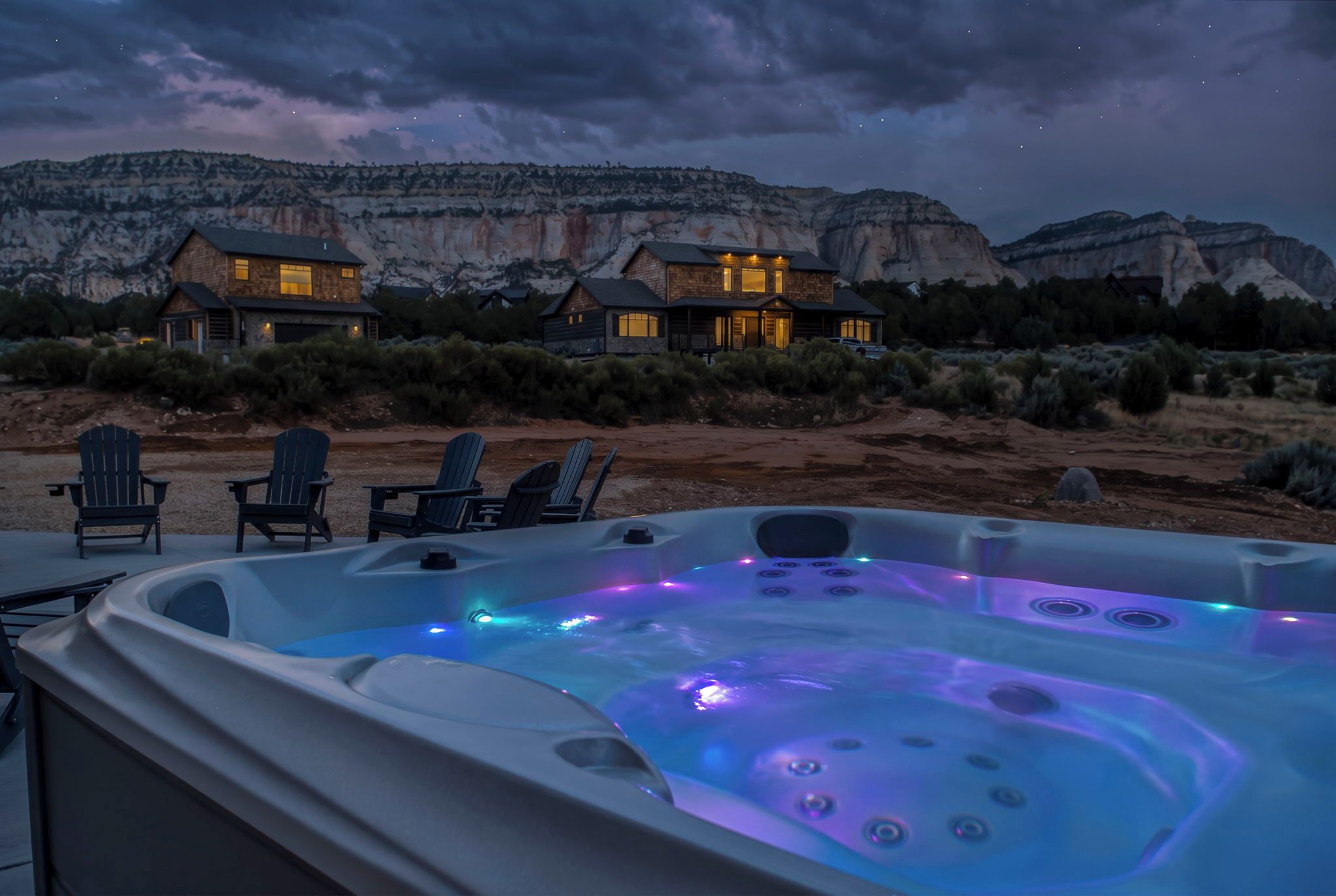 Outdoor spa tub