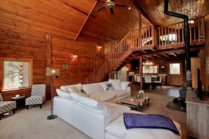 TV, fireplace, foosball, table tennis