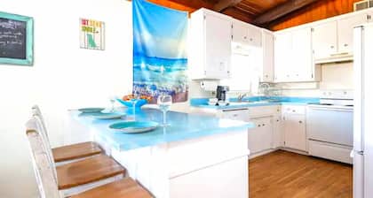 Short walk to beach, 4 br, 2 bath, private house! Across street from park & pond