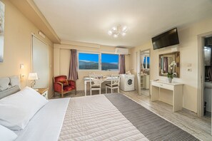 1 bedroom, desk, soundproofing, iron/ironing board