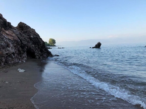 Vlak bij het strand