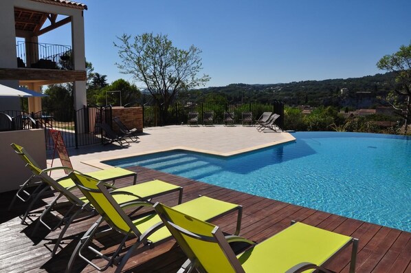 Outdoor pool, a heated pool