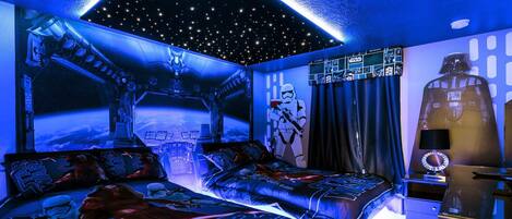 5 bedrooms, in-room safe, iron/ironing board, travel cot