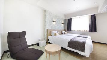Chambre avec lits jumeaux, non-fumeurs | Bureau, espace de travail pour ordinateur portable
