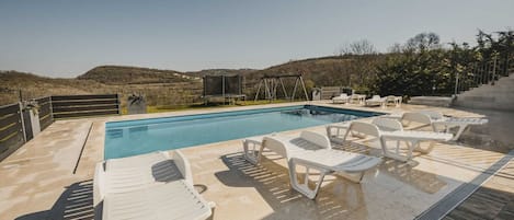 Outdoor pool, a heated pool