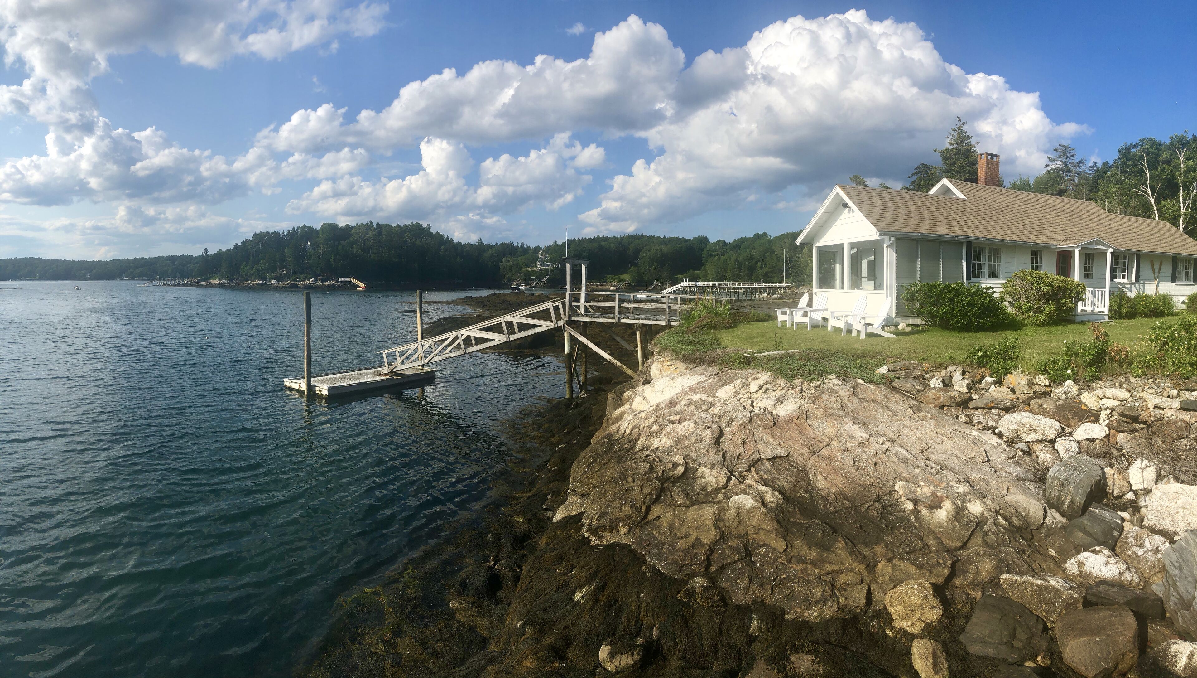 Breathtaking Bayfront Cottage perched on the edge of Linekin Bay! Dock! Views!