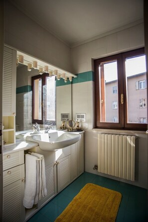 Dusche, Haartrockner, Bidet, Handtücher