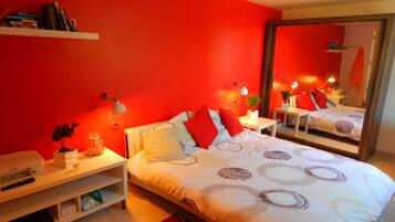 3 chambres, coffres-forts dans les chambres, fer et planche à repasser