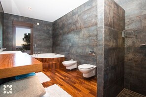 Bathtub, hair dryer