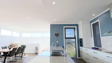 Fridge, microwave, dishwasher, toaster