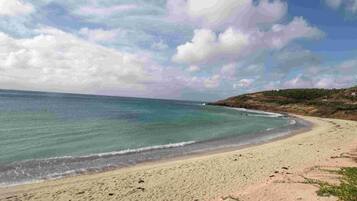 In Strandnähe, Liegestühle, Strandtücher