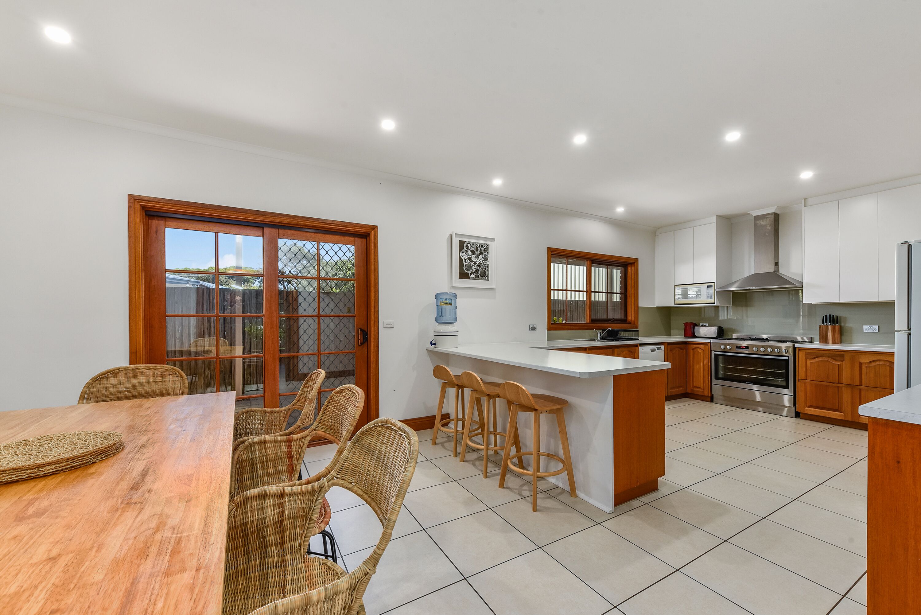 Fridge, microwave, dishwasher, toaster