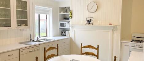 Fridge, microwave, dishwasher, toaster