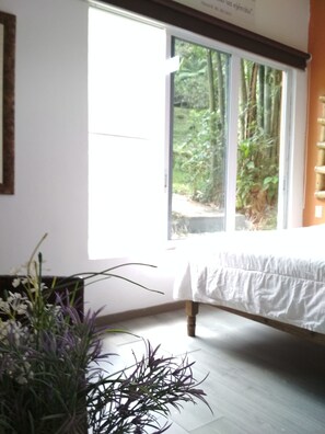 Quadruple Room, 2 Double Beds, Garden View | Blackout drapes, bed sheets - Hotel & Cabañas amara Café (Cuetzalan del Progreso)