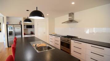 Fridge, microwave, dishwasher, toaster