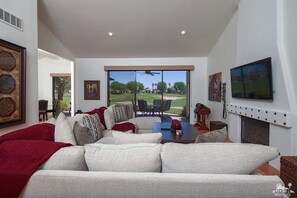 Smart TV, fireplace, printers