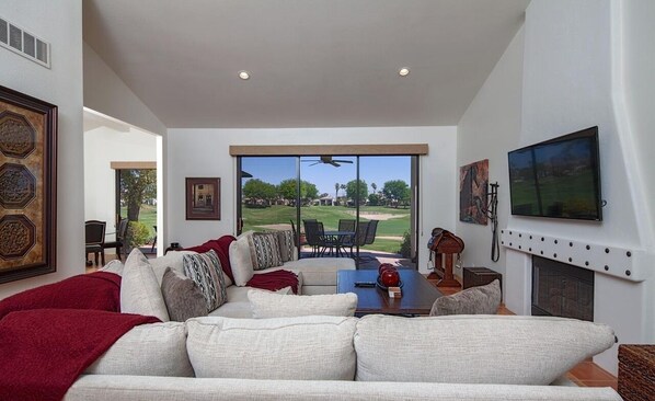 Smart TV, fireplace, printers