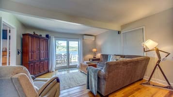 Smart TV, DVD player, video library, stereo