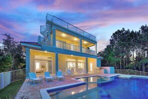 A heated pool