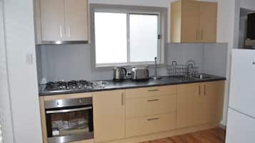 Fridge, microwave, oven, paper towels