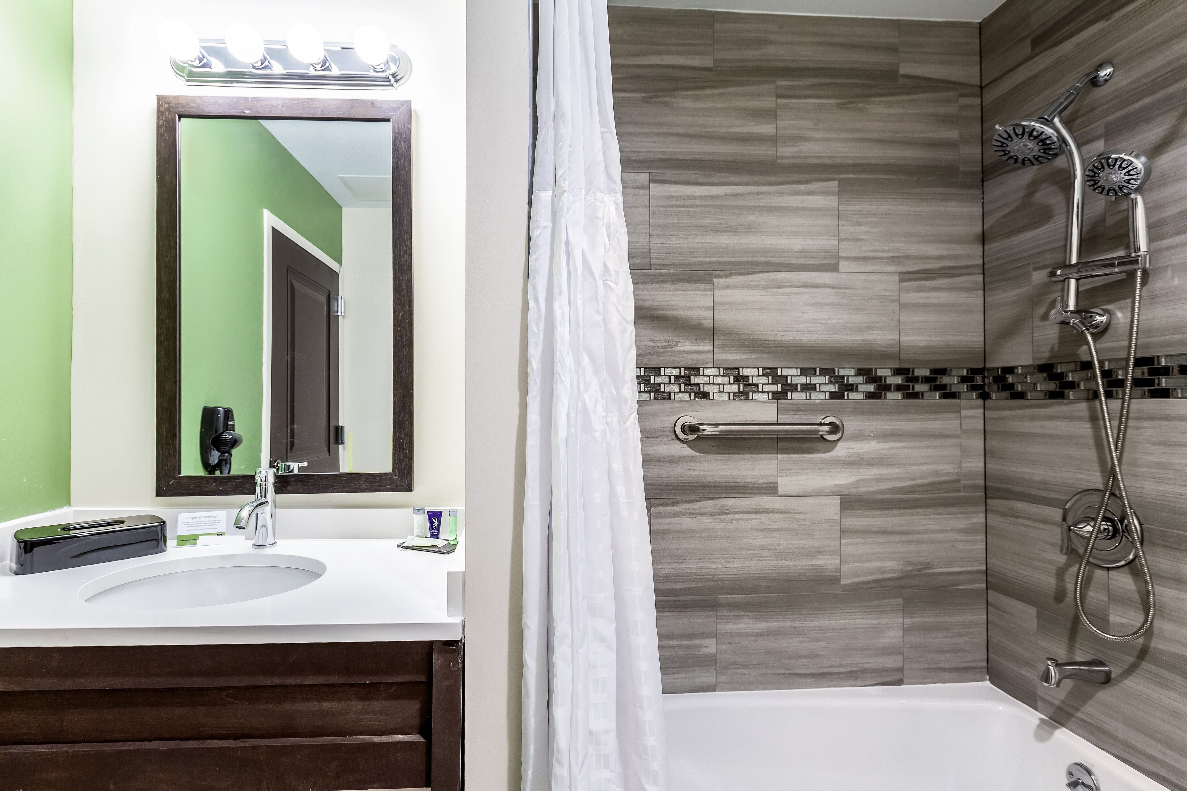 free toiletries, hair dryer, towels, soap